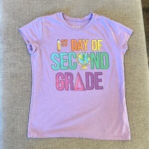 The Children's Place Purple "1st Day of Second Grade" Graphic Tee